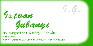 istvan gubanyi business card